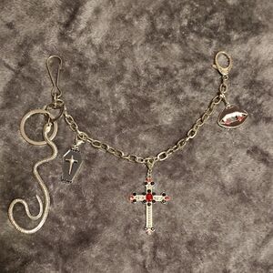 PURSE JEWELRY HALLOWEEN THEME . SILVER , 11 Inch Handmade